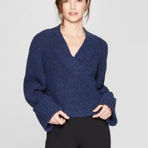 Women's Long Sleeve Wide Cuff Pullover Sweater